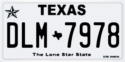 TX license plate DLM7978