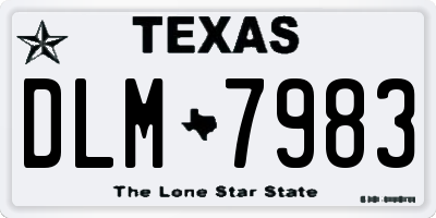 TX license plate DLM7983