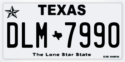 TX license plate DLM7990