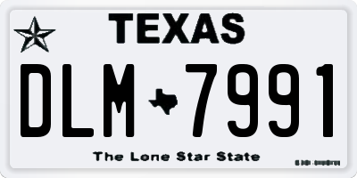 TX license plate DLM7991