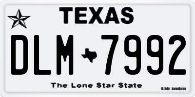 TX license plate DLM7992