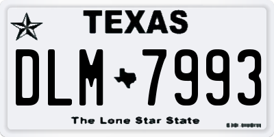 TX license plate DLM7993