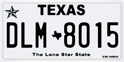 TX license plate DLM8015