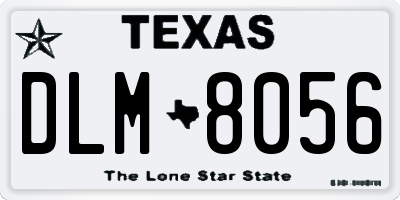 TX license plate DLM8056