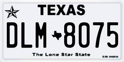 TX license plate DLM8075