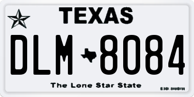 TX license plate DLM8084