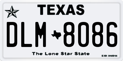 TX license plate DLM8086
