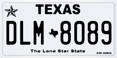 TX license plate DLM8089