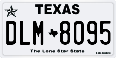 TX license plate DLM8095