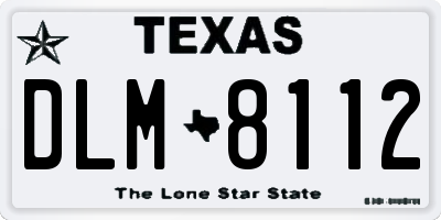 TX license plate DLM8112