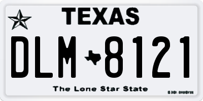 TX license plate DLM8121