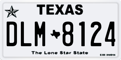 TX license plate DLM8124