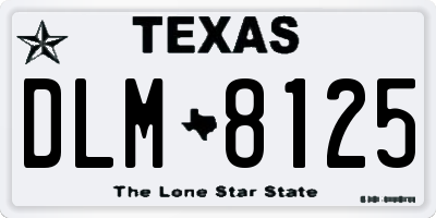 TX license plate DLM8125