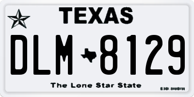 TX license plate DLM8129