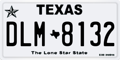 TX license plate DLM8132