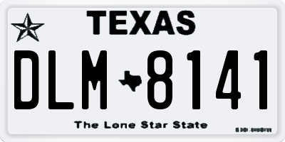 TX license plate DLM8141