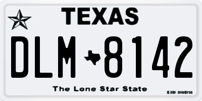 TX license plate DLM8142
