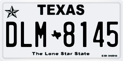 TX license plate DLM8145