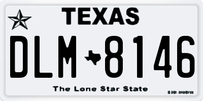TX license plate DLM8146