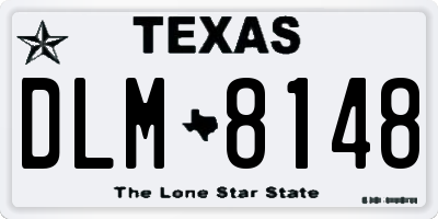 TX license plate DLM8148