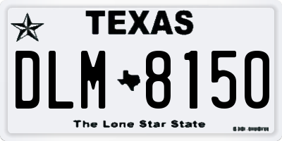 TX license plate DLM8150