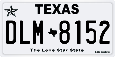 TX license plate DLM8152