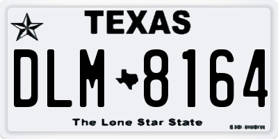 TX license plate DLM8164