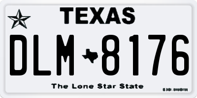 TX license plate DLM8176