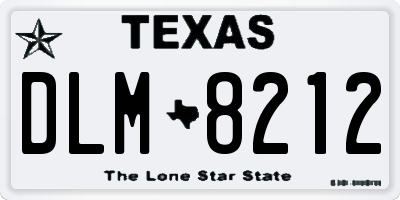 TX license plate DLM8212