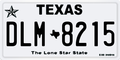 TX license plate DLM8215