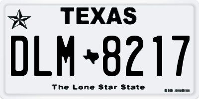 TX license plate DLM8217