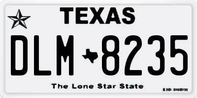 TX license plate DLM8235