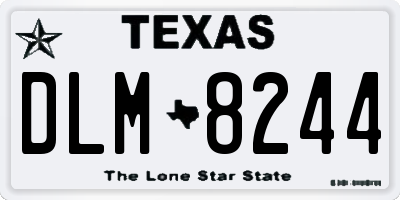 TX license plate DLM8244