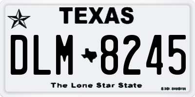 TX license plate DLM8245