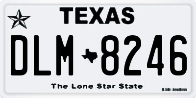 TX license plate DLM8246