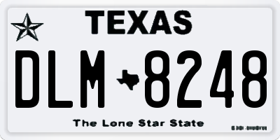 TX license plate DLM8248