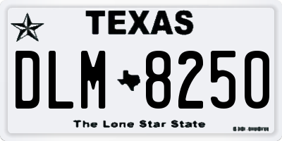 TX license plate DLM8250