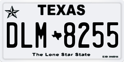 TX license plate DLM8255