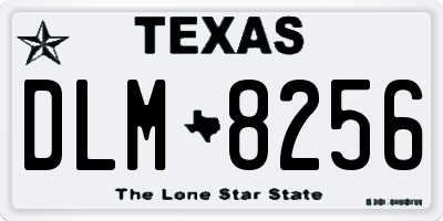 TX license plate DLM8256