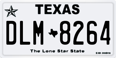 TX license plate DLM8264