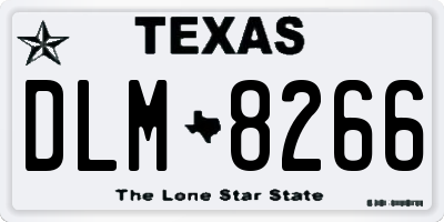 TX license plate DLM8266