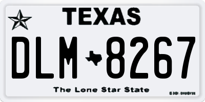 TX license plate DLM8267