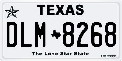 TX license plate DLM8268