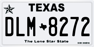 TX license plate DLM8272