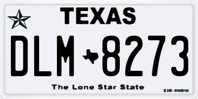 TX license plate DLM8273