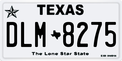 TX license plate DLM8275