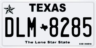 TX license plate DLM8285