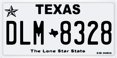 TX license plate DLM8328