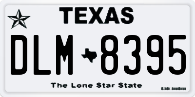 TX license plate DLM8395