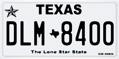 TX license plate DLM8400